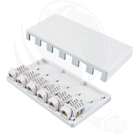 rj45 female junction box|rj45 surface mount box.